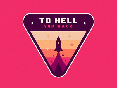 To Hell And Back badge branding esport esportlogo esports gamer illustration mascot mascot logo nasa planet rocket space vector