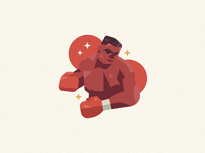 Iron Mike abstract boxer character fighter flat gloves icon iron mike man mike tyson mma potrait shapes warrior