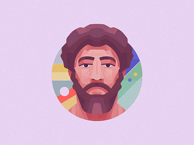 Marcus Aurelius abstract beard colours hair man philosopher portrait roman spartan