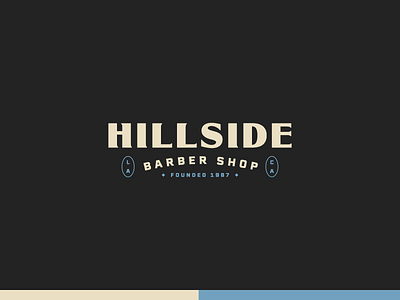 Hillside Barber Shop badge barbers barbershop branding coffee identity logo minimal minimalist minimalist logo simple tea