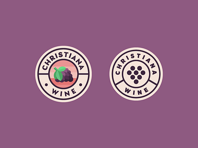 Christiana Wine badge branding brewery coffee icon identity logo mark stamp tea wine