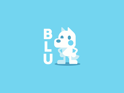 Blu animal blue cartoon cat cute dog dog illustration dog logo geometric icon illustration mark mascot minimal pup puppet puppy