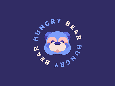 Hungry Bear 2d animal bear bear logo branding clean flat flat illustration food geometric hungry illustration minimal minimalist