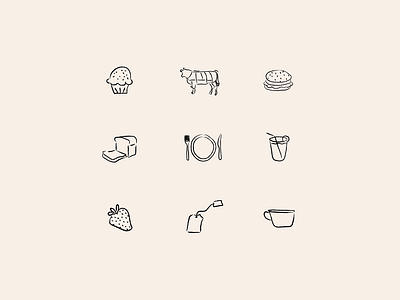 Menu card icons