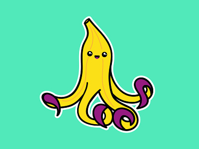 Introducing Mr Banoctopus 2d banana characters design flat fruit illustration octopus sealife vector