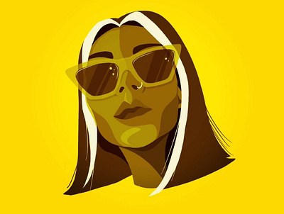New Selfie 2d design flat girl illustration minimal palette portrait self portrait vector