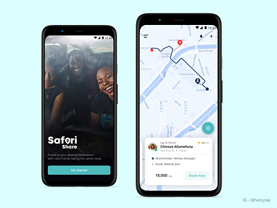Safari share car pooling map ui minimal mobile app design product design splash screen ux research uxui