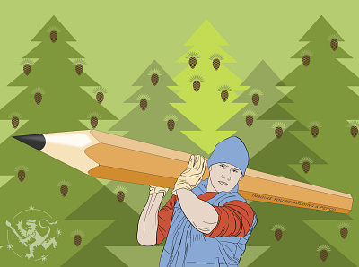 Imagine you re holding a log callmefafa carrying illustration imagine kynä madeinaffinity pencil