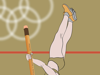 Imagine you re holding a ... athletics callmefafa illustration imagine madeinaffinity pencil polevault seiväshyppy urheilu
