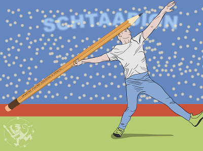Imagine you re holding a javelin athletics callmefafa illustration javelin keihäänheitto kuvitus madeinaffinity yleisurheilu