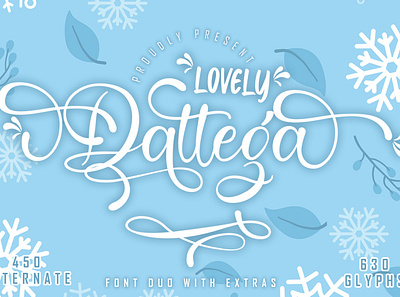 Lovely Dattega - Font Duo with extras alternate beauty commercial font fonts girly handwritten ligature script valentine winter