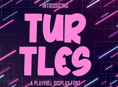 TURTLES a Playfull Display best seller calligraphy corporate font fonts handwritten lettering natural playfull script