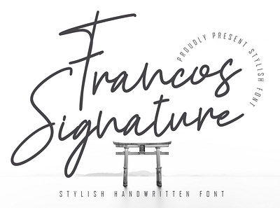 Francos Signature - Stylish Monoline Font natural