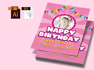 Happy Birthday Flyer Template creativeagency