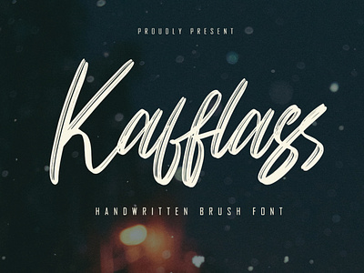 Kafflass - Handwritten Brush Font script
