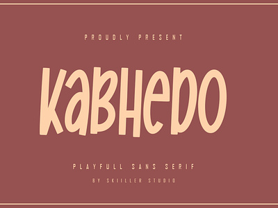 Kabhedo - Playfull Sans Serif Font script