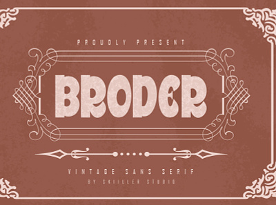 Broder - Vintage sans serif script