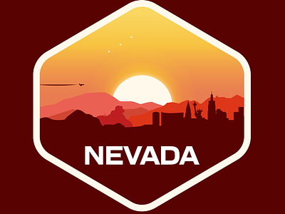 Nevada State Design america branding colors design illustration las vegas logo national parks nevada states states of america sticker typography usa vector
