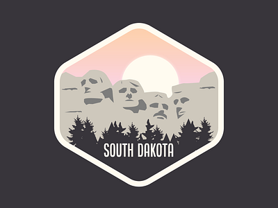 South Dakota State Sticker america branding colors design illustration logo logo lemon national parks south dakota states states of america sticker typography usa vector