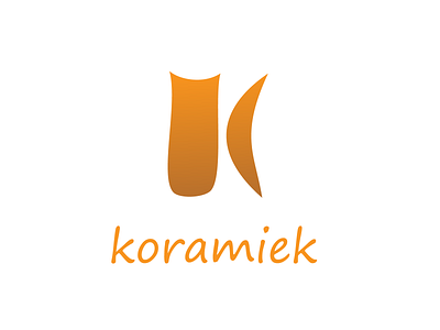 koramiek, ceramics ceramic logo ceramics clay logo handmade k logo letter logo logo design monogram orange pot logo potery