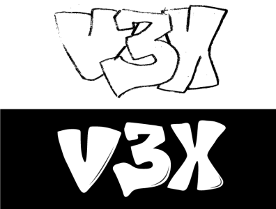 Some ideas for V3X 3 monogram hand drawn hand write logo hand written letter logo monogram three monogram v monogram wall leters word logo x monogram