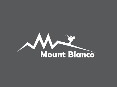 Ski Mountain Logo dailylogo dailylogochallenge mount blanco mountain ski ski logo snow white winter