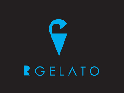 R Gelato ice ice cream logo logo design logo design branding logo design concept r letter r logo
