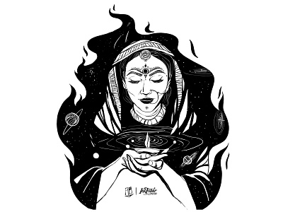 Goddess Durga art character design digital illustration