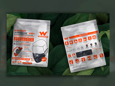 Wildcraft W95+ Mask Packaging Design digital illustration packaging design