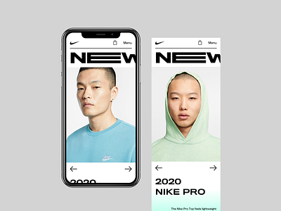Nike | Mobile Version bold monkey clothes concept ecommerce fashion gradient landing page mobile nike product design responsive shop sport store ui web design