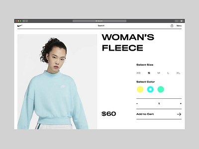 Product Page | Interaction animation clean clothes ecommerce fashion hover nike photo product purchase shop store ui ux web design