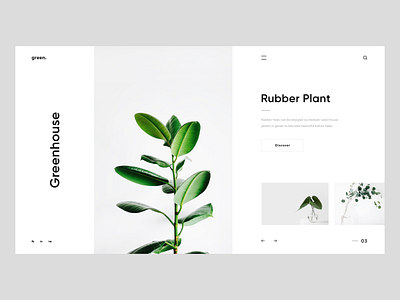 Greenhouse clean concept design greenhouse inspiration landing page plant ui uidesign unsplash ux web design xd