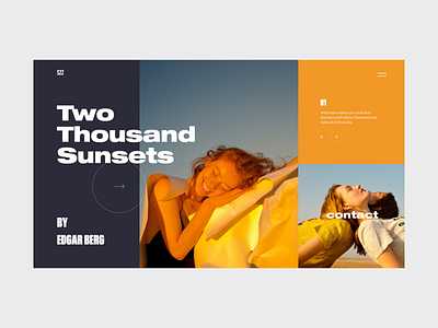 Two Thousand Sunsets clean concept design fashion inspiration landing page lookbook photo photography sketch ui uidesign ux web design