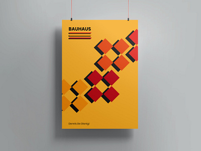 Bauhaus 100 100 anniversary bauhaus bauhaus100 design design art designer graphic graphic design pattern poster poster art poster design red square squares visual art visual design yellow