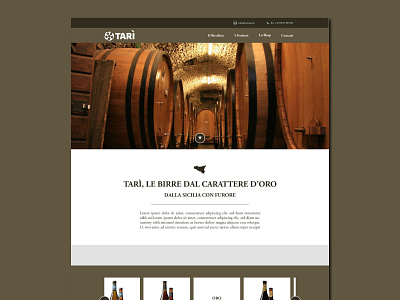 Birra Tarì, Website Redesign beer beer label beer website birra brew brewery italy redesign responsive restyling ui ui design uidesign uiux web web design webdesign webdesigner website website design