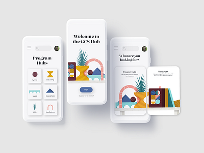 Google GCS Product app colour design google hubs iconography interface line midcentury minimal product design shape shapes texture