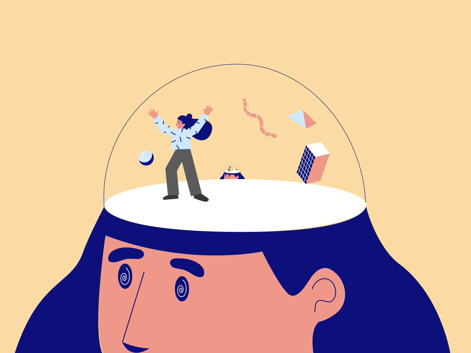 When You Re Stuck In Your Head Head Head By Nancy Butterworth On Dribbble