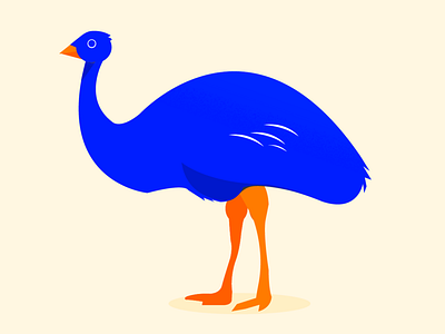 Emu animal animals australiana emu flat design illustration art