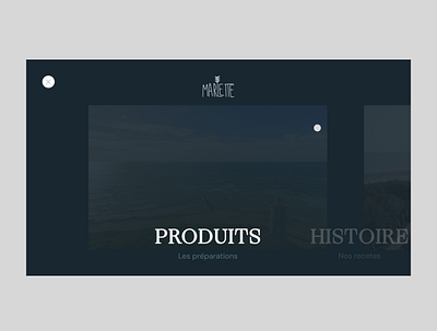 Layout experimentation for Marlette branding graphic design ui