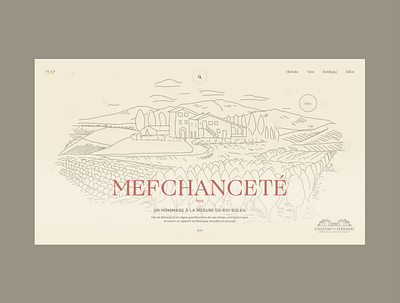 Website design for Château de Ferrand branding graphic design illustration ui