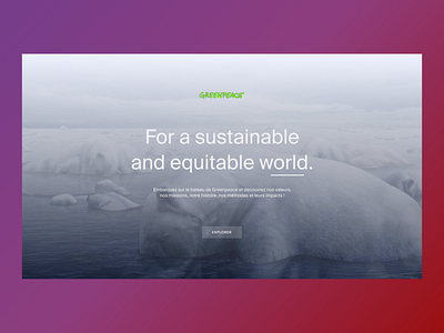 Website design for Greenpeace