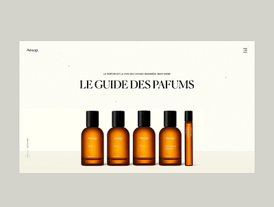 Website design for Aesop branding graphic design illustration ui