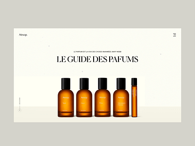 Website design for Aesop