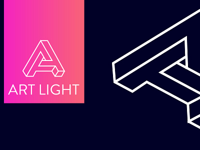 Logo "ART LIGHT" branding design logo