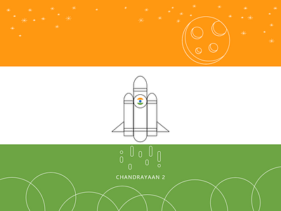 Chandrayaan 2 colors country design icon illustration india isro moon proud space vector