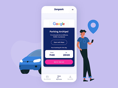 Smart Parking App access animation app calendar car menu mobile parking product schedule smart swipe ui ux