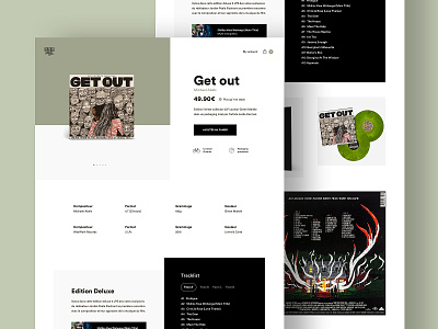 Redvnyl - Vinyl Online Shop animation branding collector ecommerce get out music product shop soundtrack soundtracks spotify tracklist ui ux vinyl website