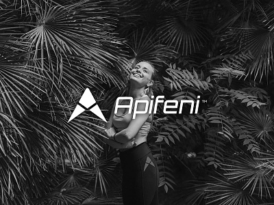 Apifeni - Identity animation black and white brand branding clothes fit fitness health line logo outfit product sport surf triangle women workout yoga