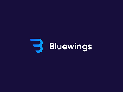 Bluewings branding idenity logo mark