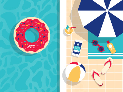 Pool Graphic illustration pool summer